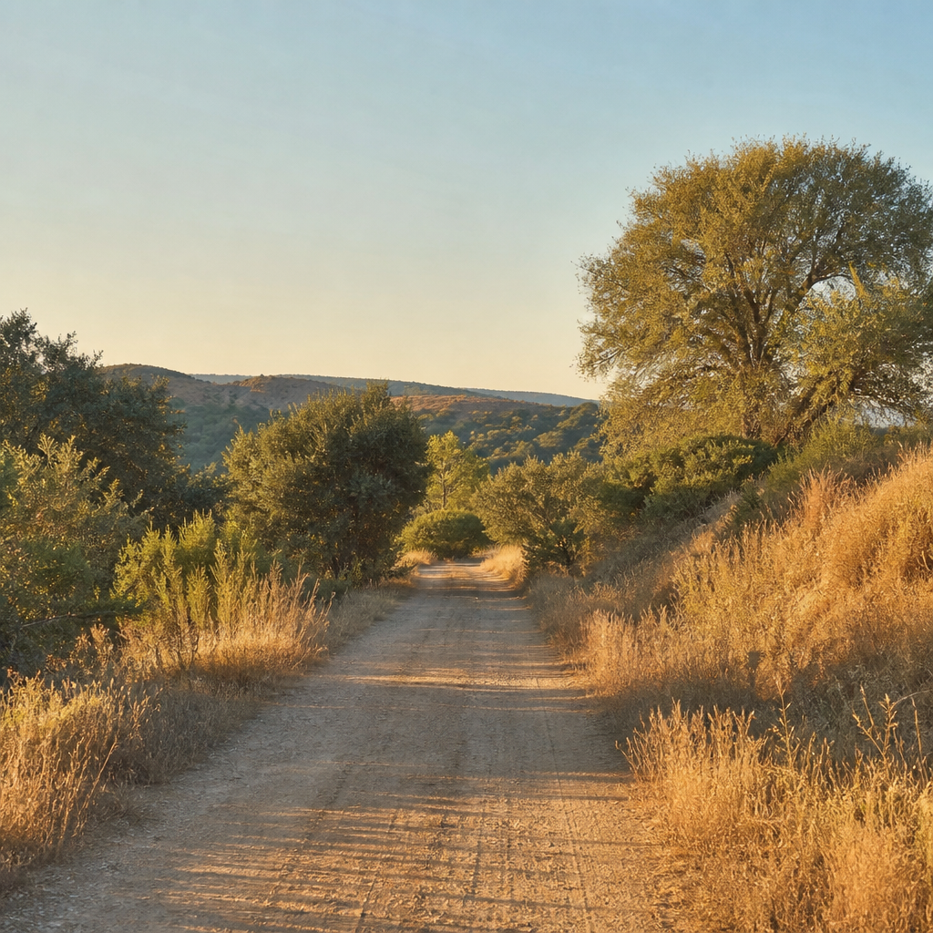 Camino de Pajariegos hacia las Cruces del Pajariego en Palenciana
