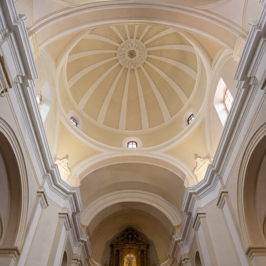 Cúpula gallonada de la Iglesia Parroquial de San Miguel en Palenciana