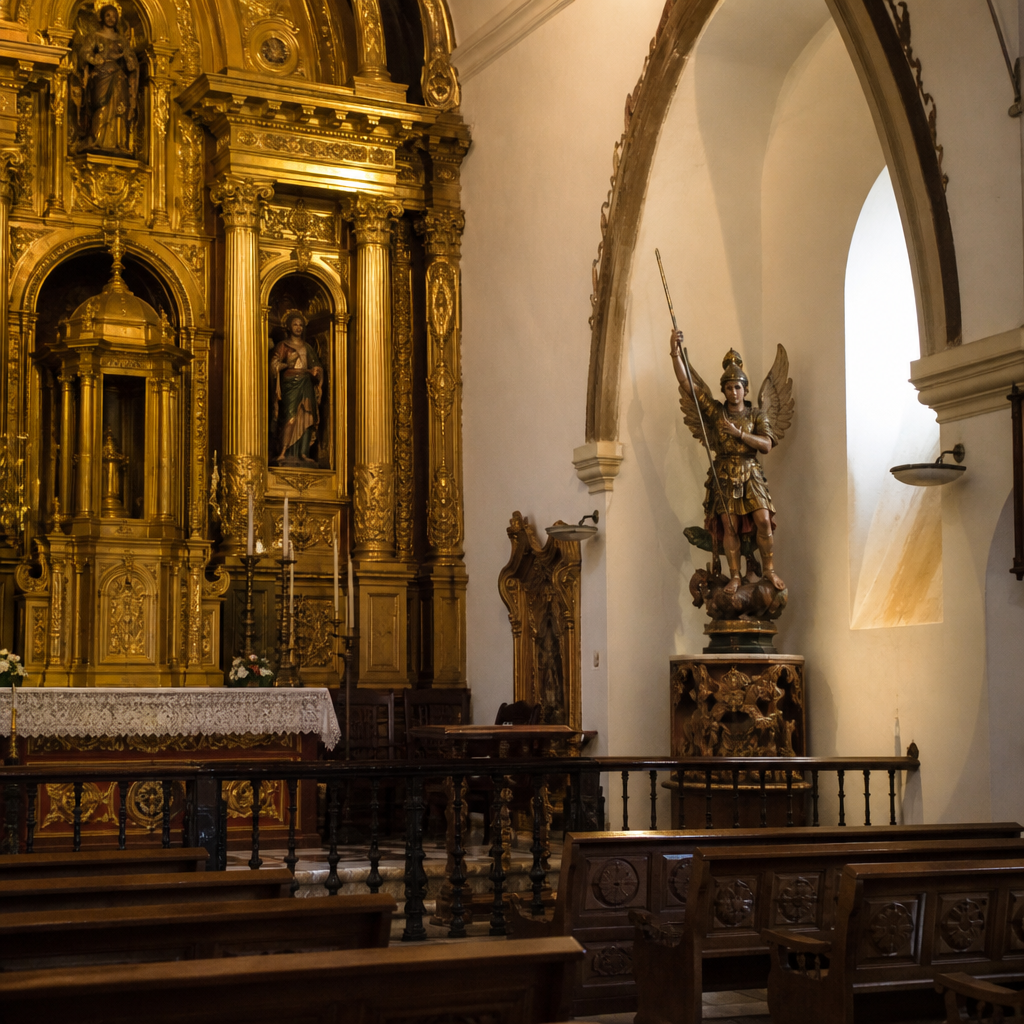 Imagen de San Miguel en la Iglesia Parroquial de San Miguel de Palenciana