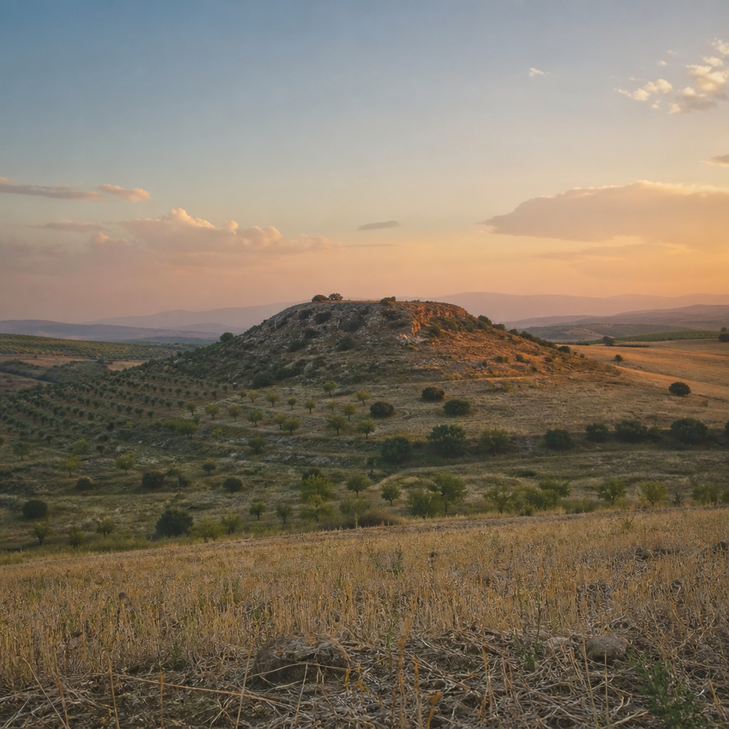 Vista panorámica del Cerro del Pozuelo y el paisaje rural que lo rodea.