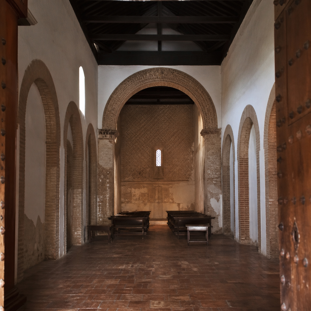 Iglesia mudéjar del Hospital de San Sebastián en Palma del Río con arco triunfal