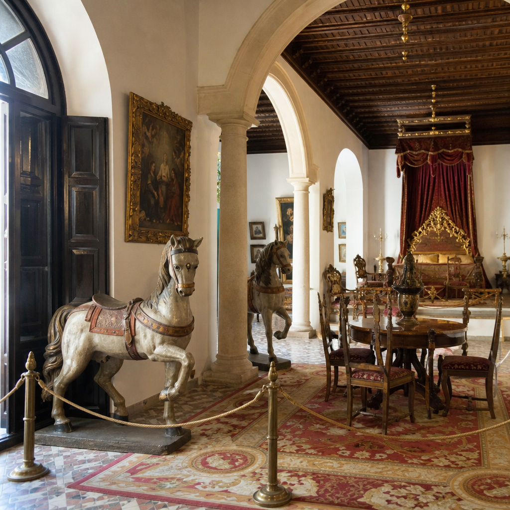 Salones, caballos y una cama de regalo · Palacio de los Portocarrero