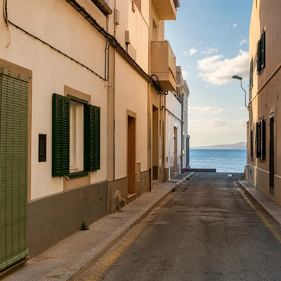 Recreación ilustrativa: Calle del barrio de es Molinar en Palma, memoria obrera y vecinal