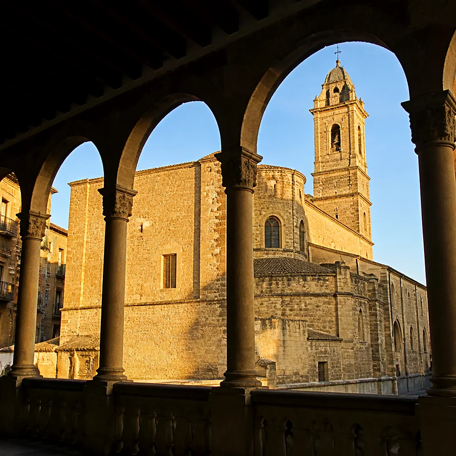 Recreación ilustrativa: Torre-fortaleza de la iglesia de San Nicolás, Pamplona, durante San Blas