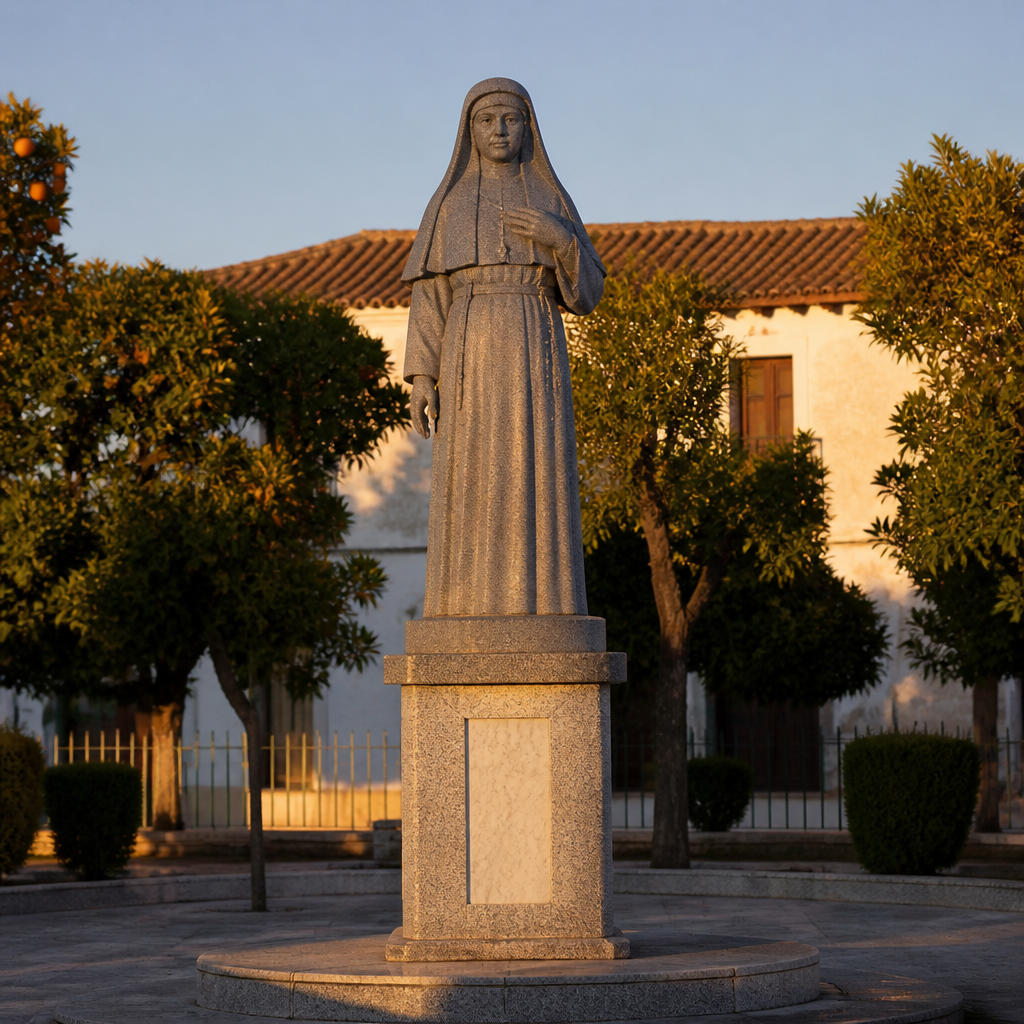 Figura de Santa Rafaela María en el monumento de Pedro Abad
