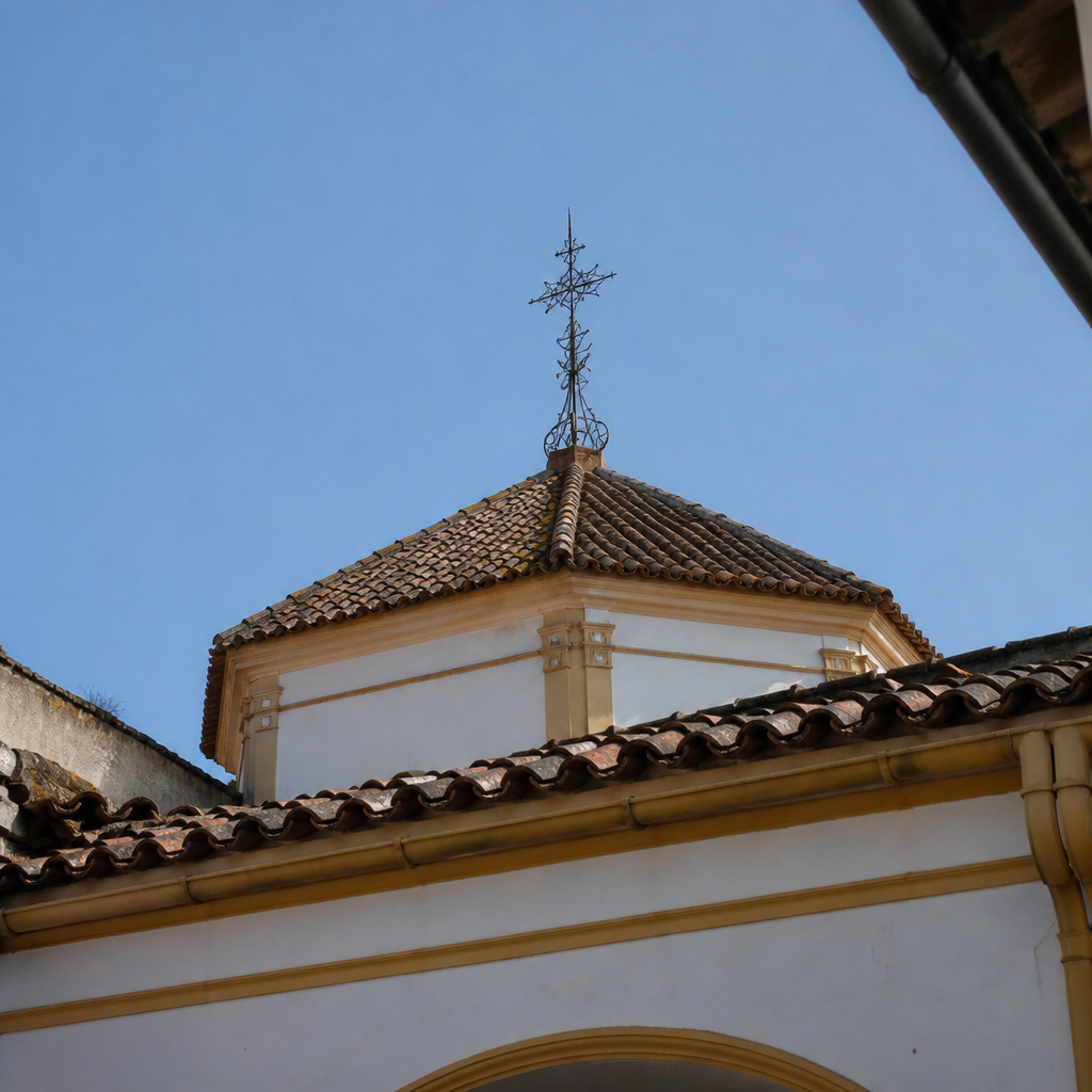 Yamur en la cubierta de la cabecera de la iglesia del convento de Pedroche
