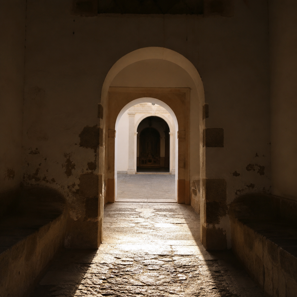 Paso a la iglesia del Antiguo Convento de Nuestra Señora de la Concepción de Pedroche