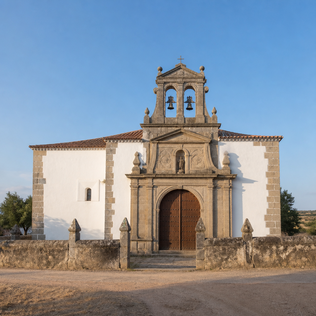 Fachada y espadaña de la Ermita de Nuestra Señora de Piedrasantas, Pedroche