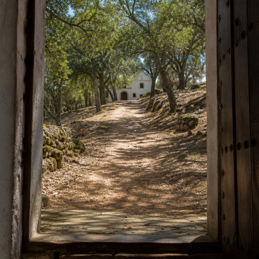 Cuesta y camino de la romería de los Piostros hacia la Ermita de Piedrasantas