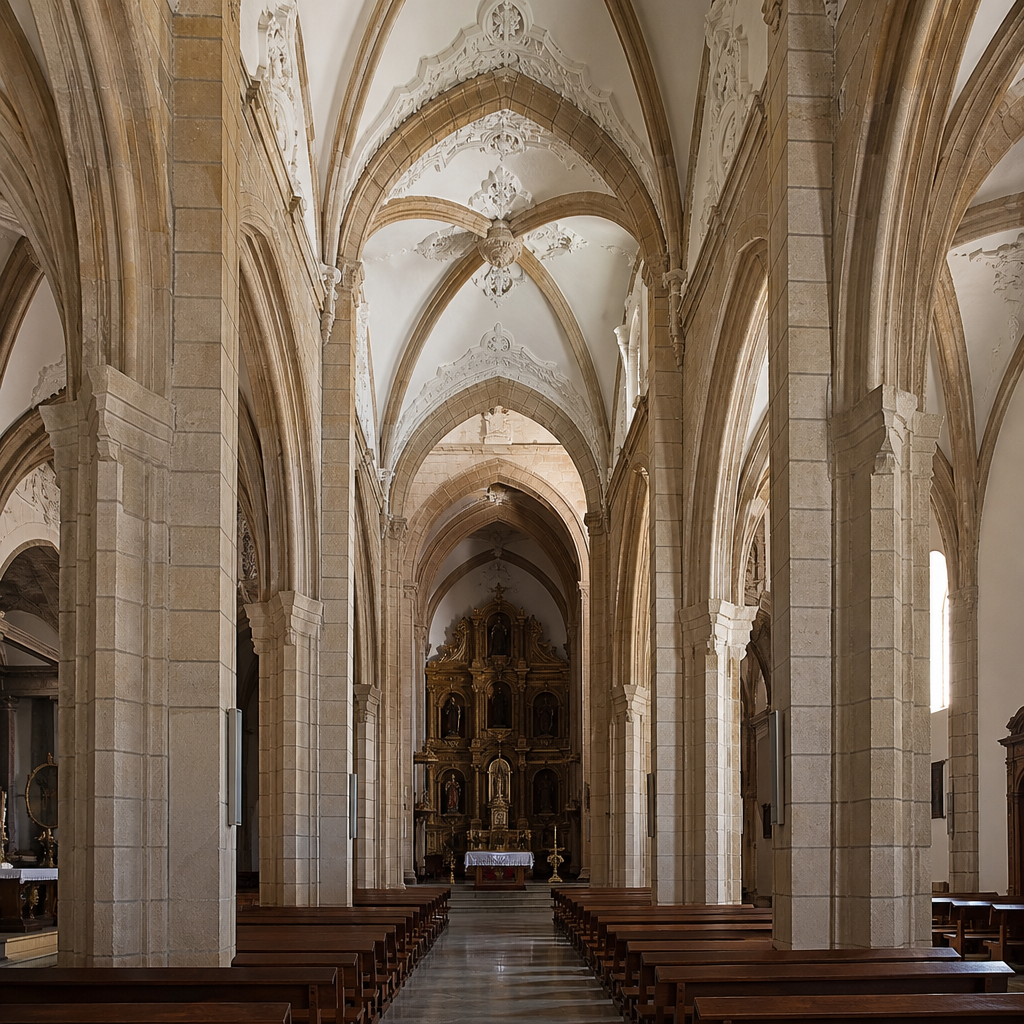 Naves interiores de la Iglesia Parroquial de El Salvador en Pedroche