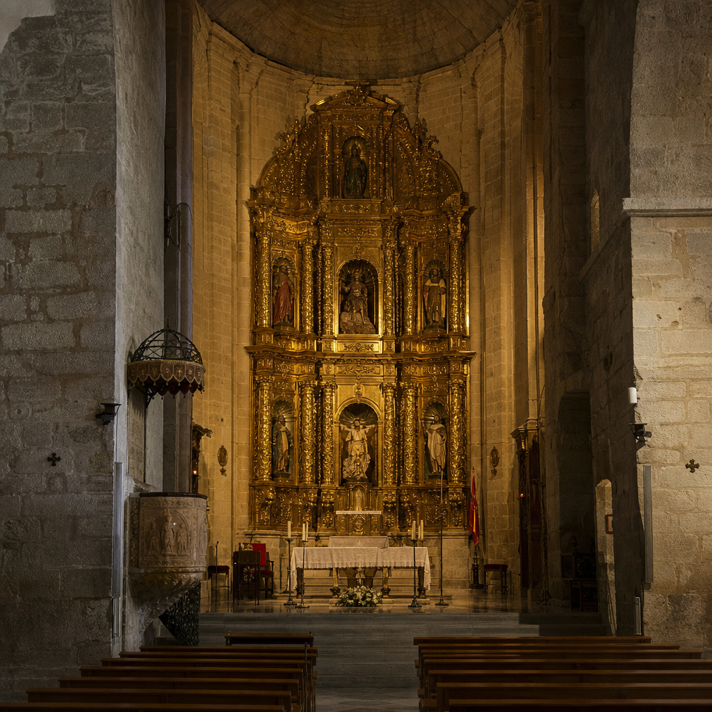 Retablo mayor barroco de 1786 de la Iglesia de El Salvador de Pedroche