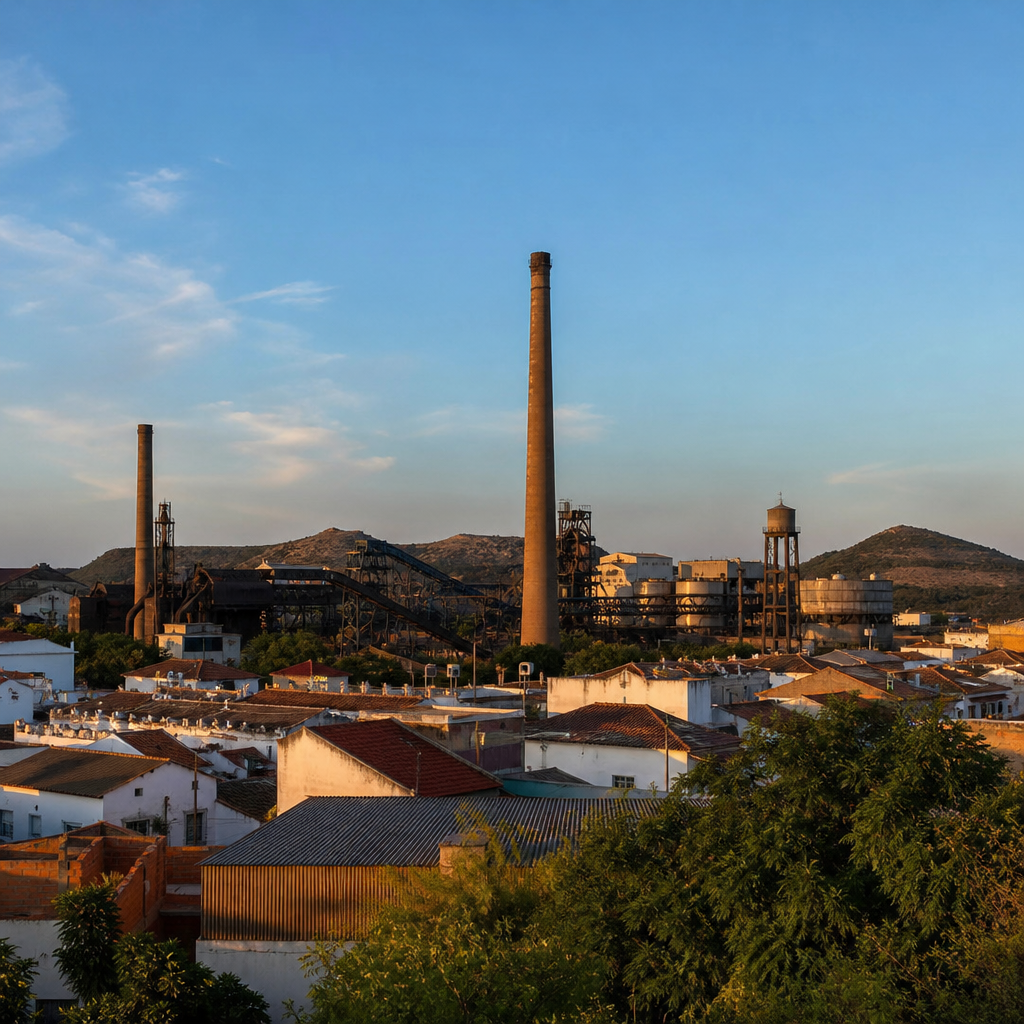 Vista del Cerco Industrial desde el mirador de la antigua mina Santa Rosa.