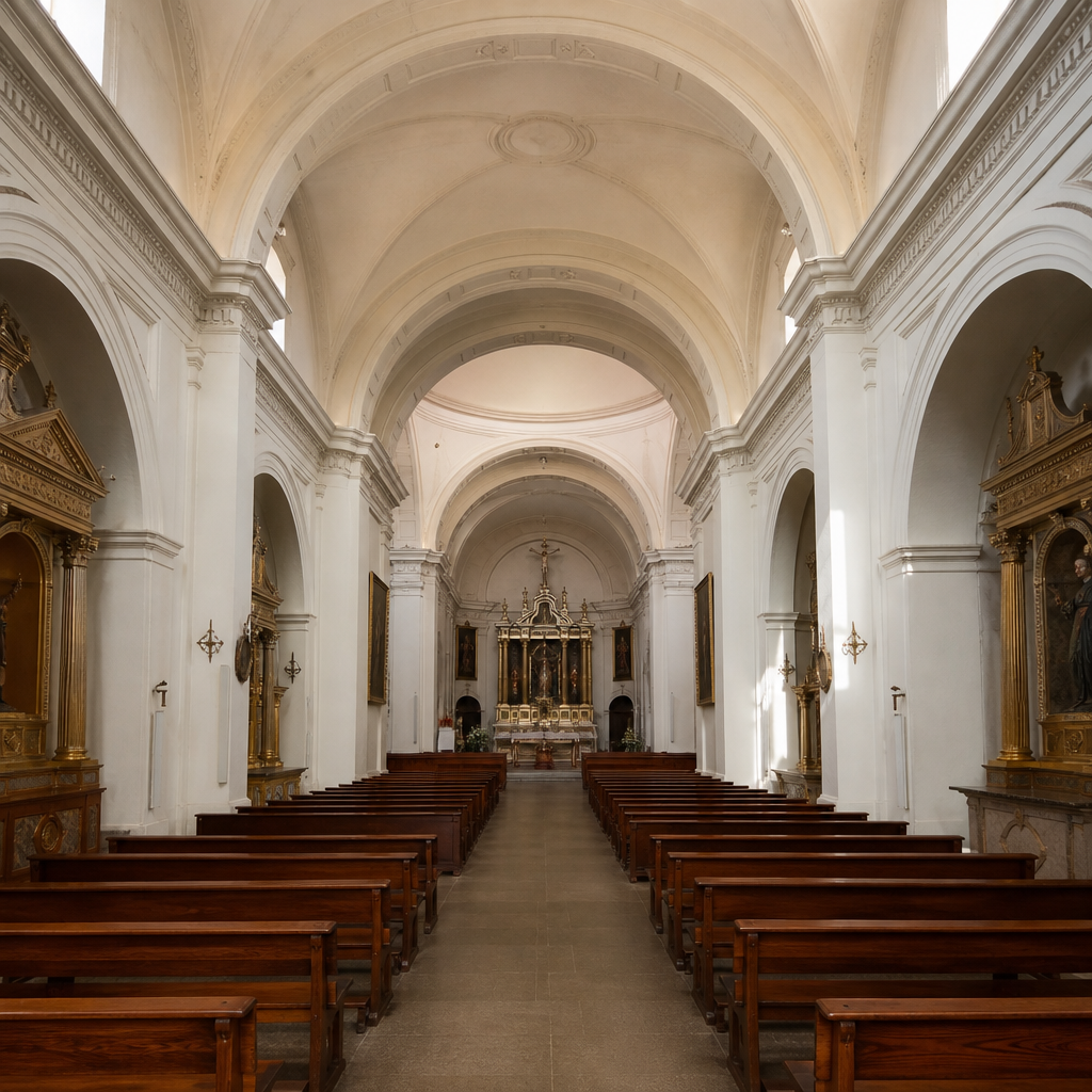 Nave central de la Iglesia Mayor de Santa Catalina de Pozoblanco