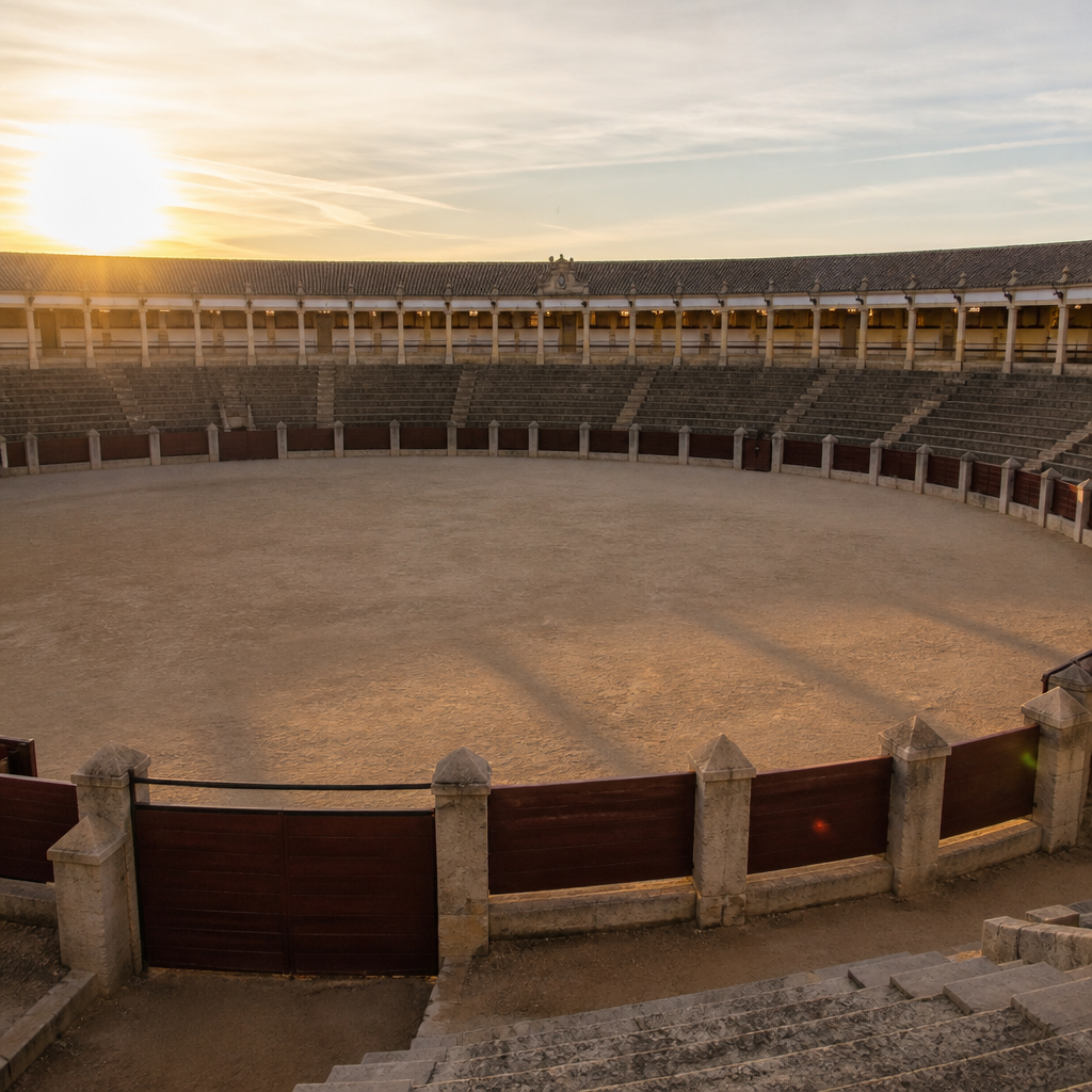 Ruedo de la Plaza de Toros Coso de los Llanos de Pozoblanco donde fue cogido Paquirri