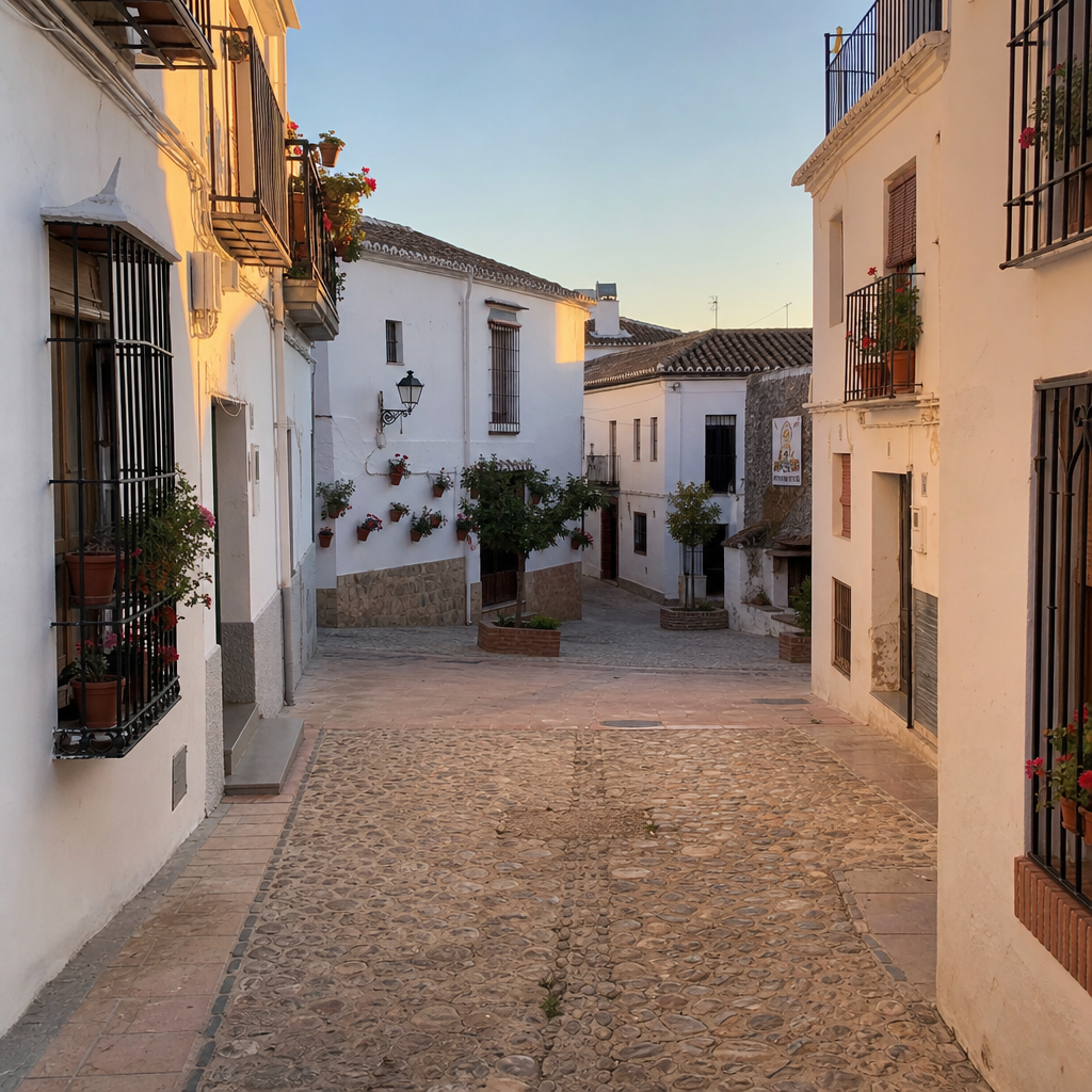 Plaza de San Antonio en el barrio de la Villa de Priego de Córdoba
