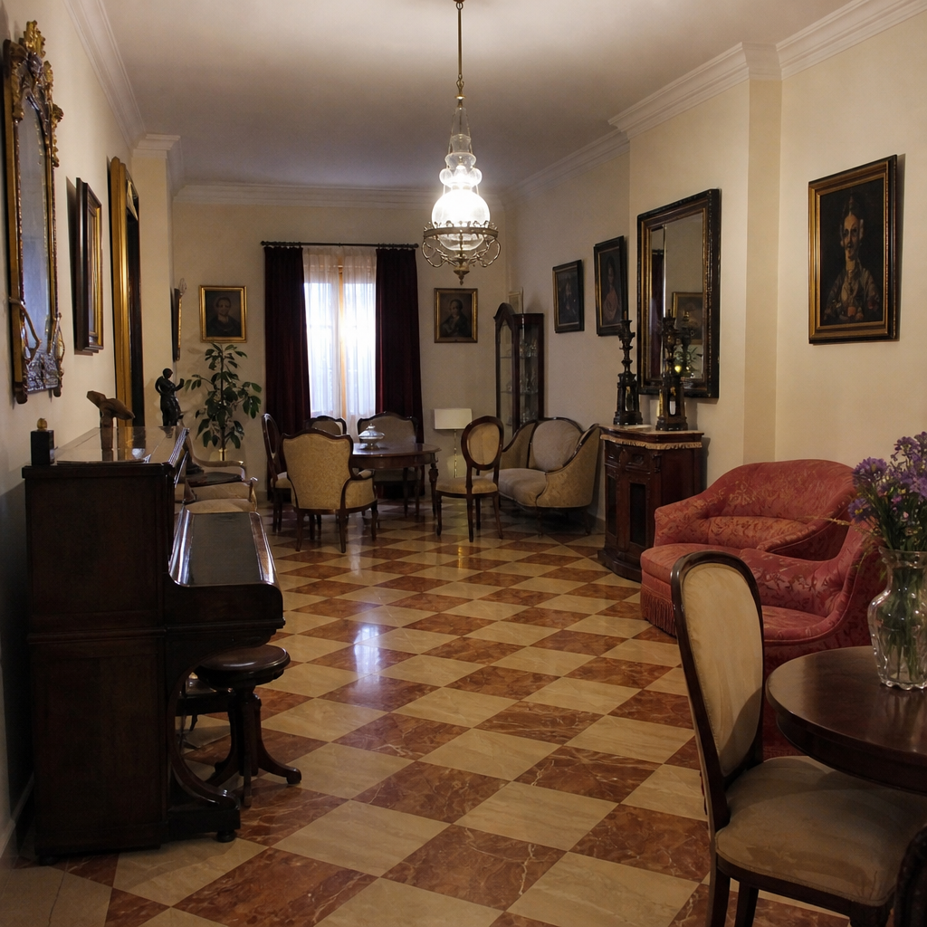 Vista general del salón de la Casa Museo.
