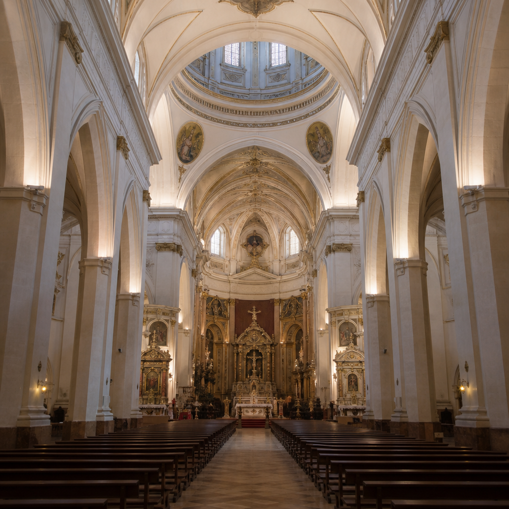 Nave central de la Iglesia Parroquial de Nuestra Señora de la Asunción de Priego de Córdoba