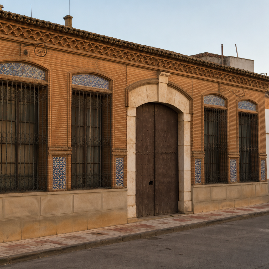 Fachada de La Andaluza, antigua fábrica de membrillo de Puente Genil