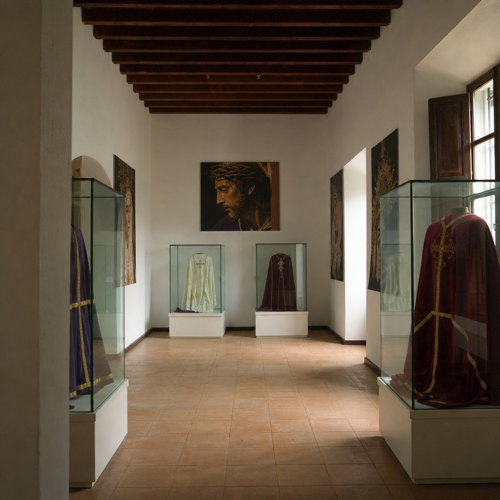 Túnicas de cofradías en el Museo de la Semana Santa de Puente Genil