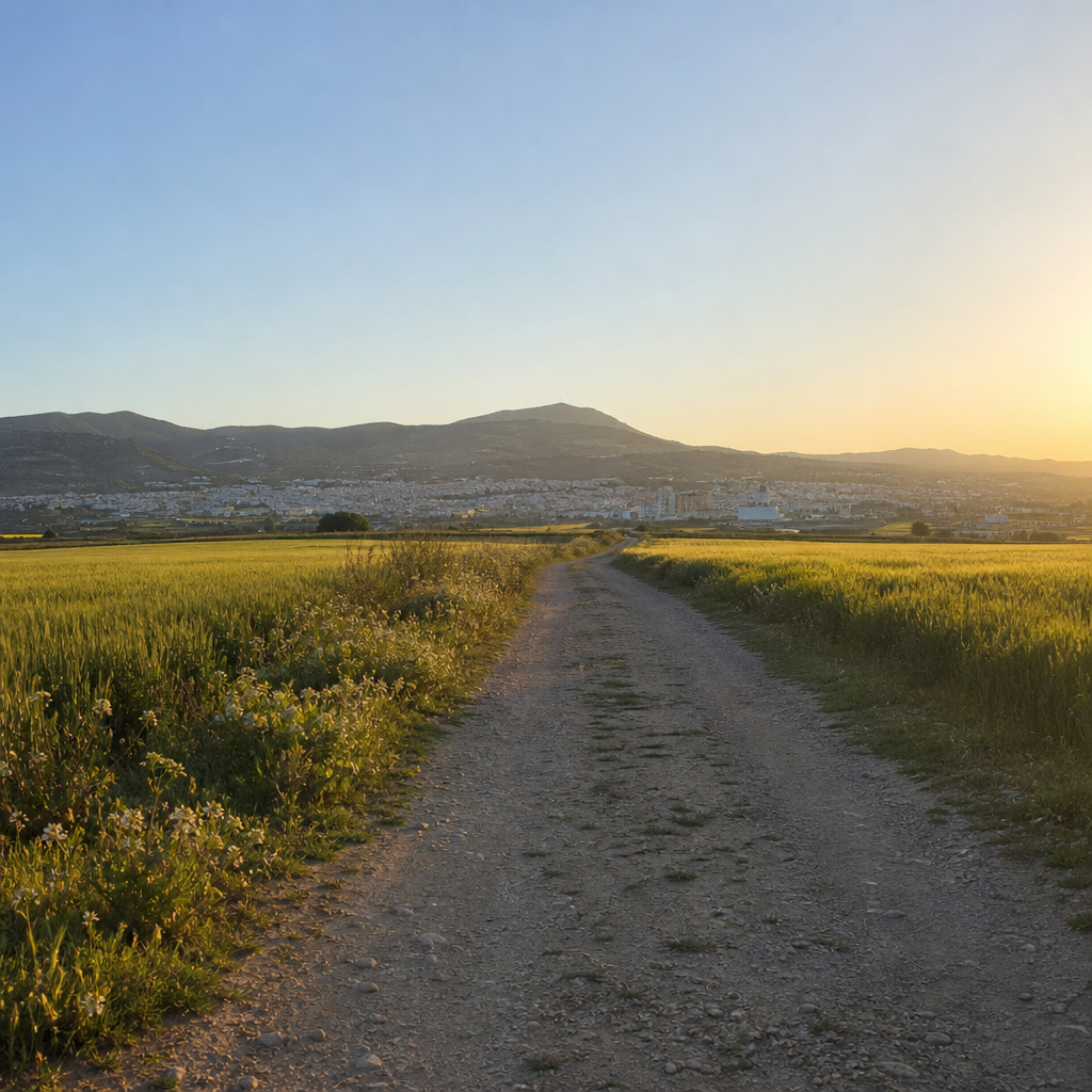 Camino de la bajada de la Virgen de Araceli hacia Lucena