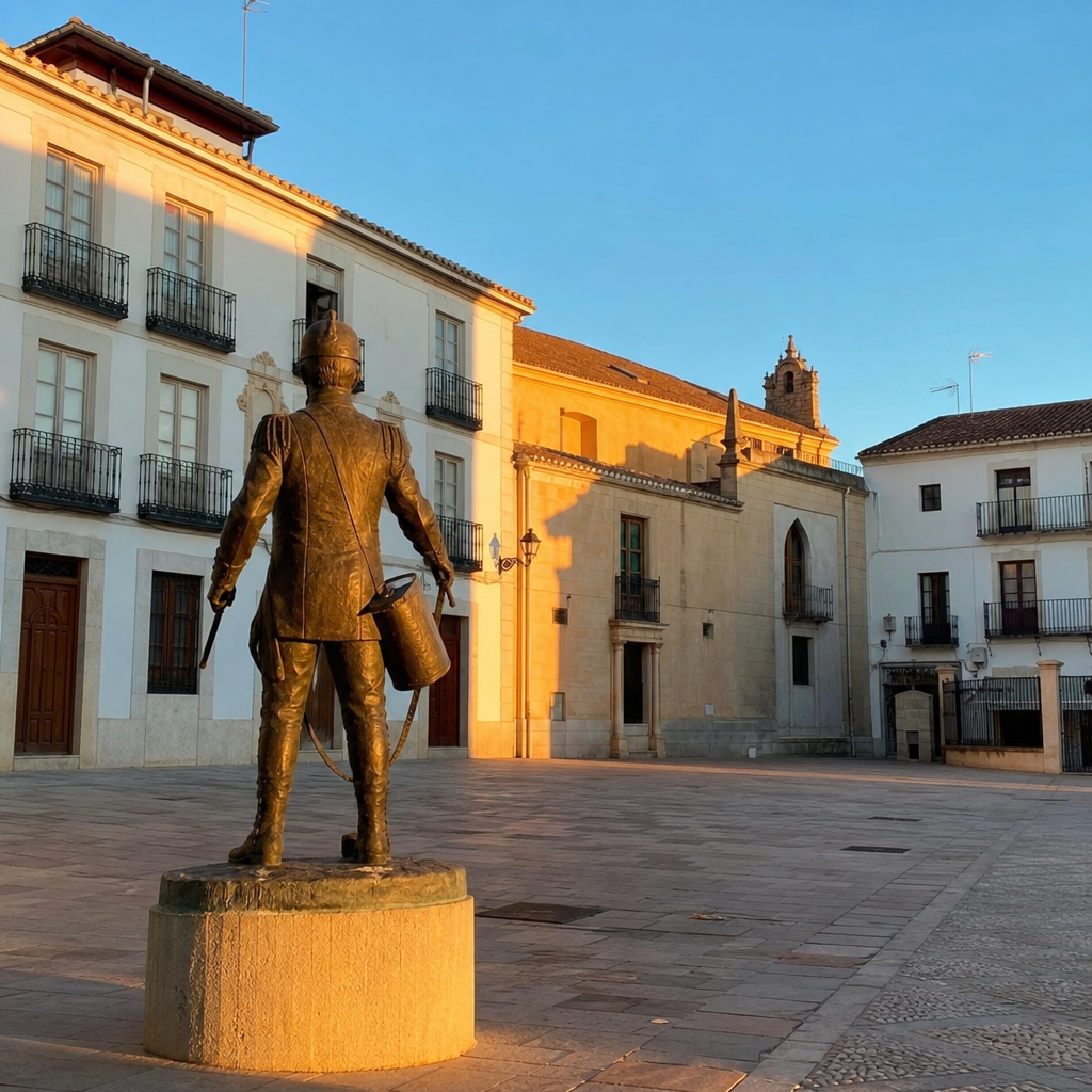 Monumento al Judío en la Plaza de la Constitución, judíos coliblancos y colinegros de Baena