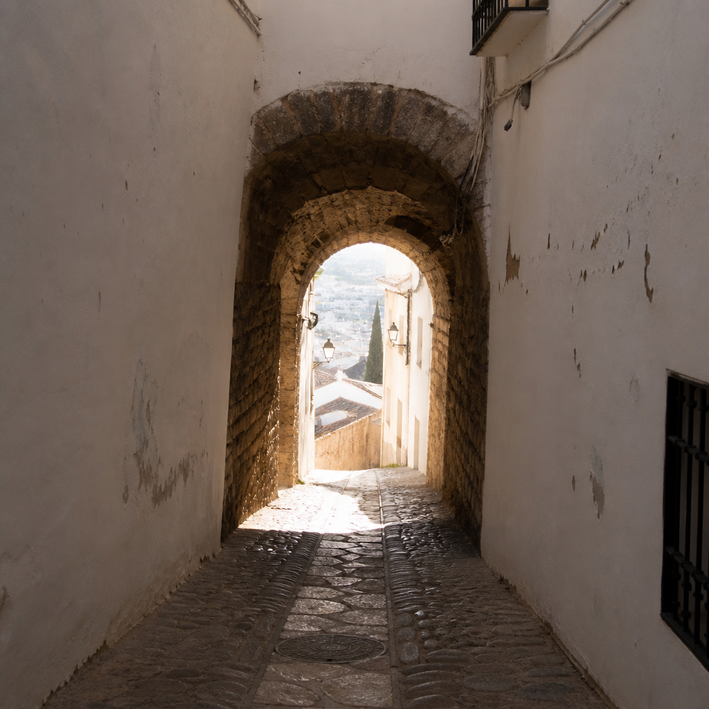 Arco Oscuro de la Almedina de Baena, ruta del tambor de Baena