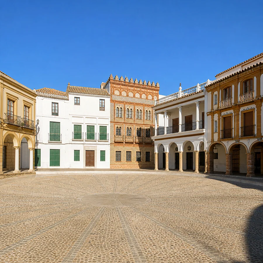 Recreación ilustrativa: Plaza de San Fernando de Carmona, antiguo foro de la Carmo romana