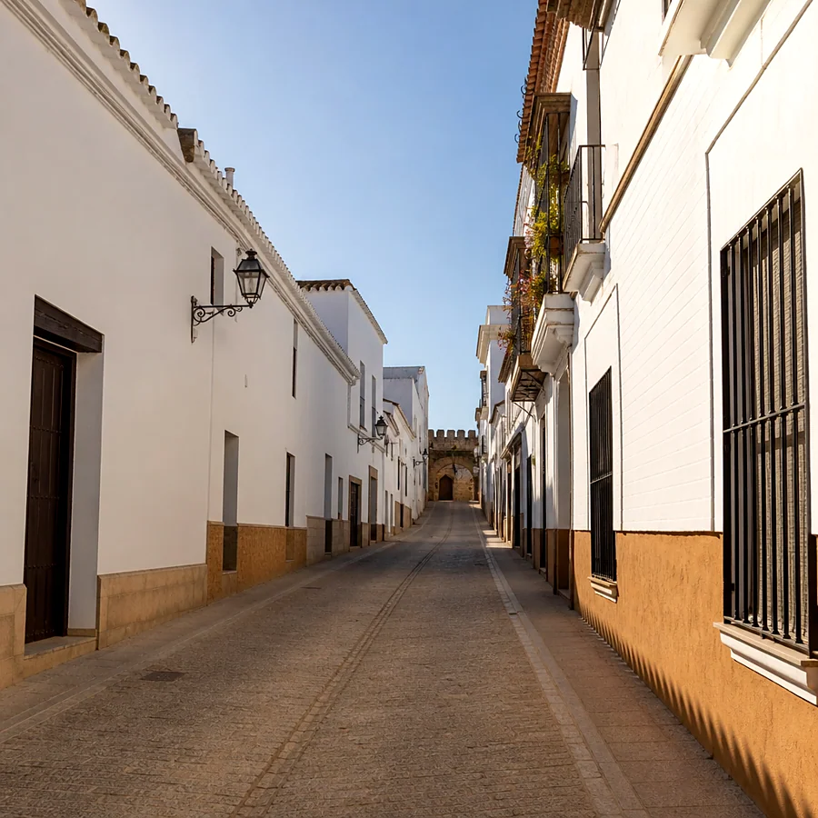 Recreación ilustrativa: Calle Dolores Quintanilla, antiguo eje romano del casco histórico de Carmona