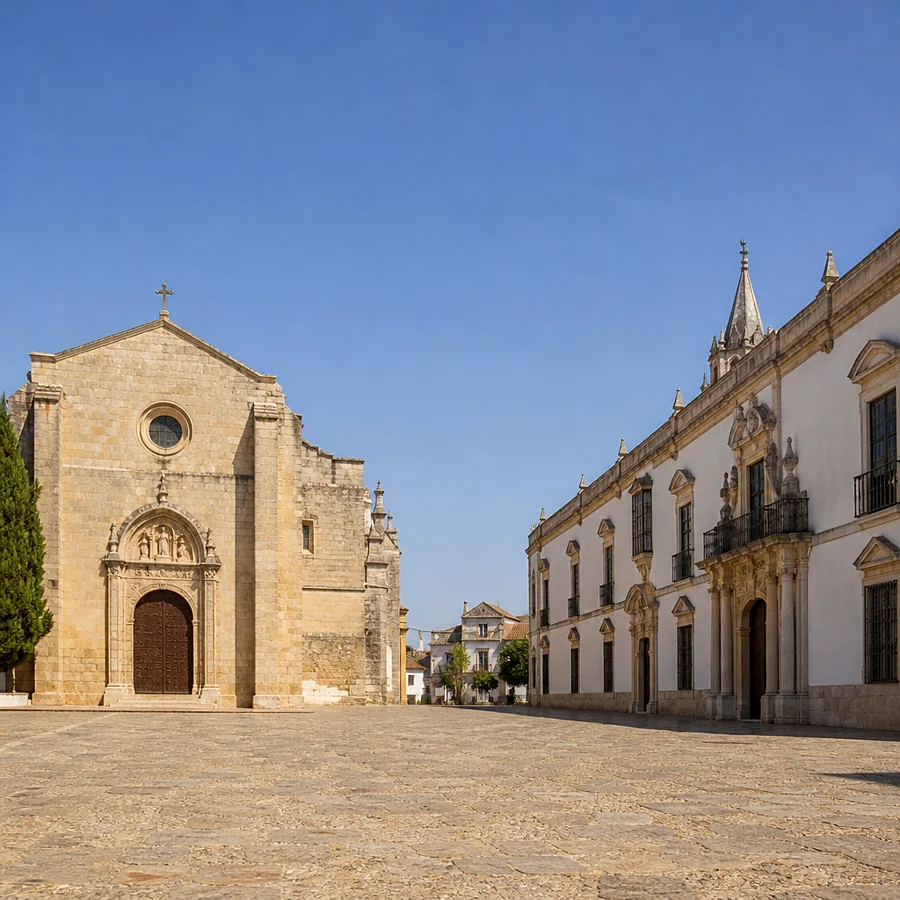 Recreación ilustrativa: Plaza del Marqués de las Torres en el casco histórico de Carmona