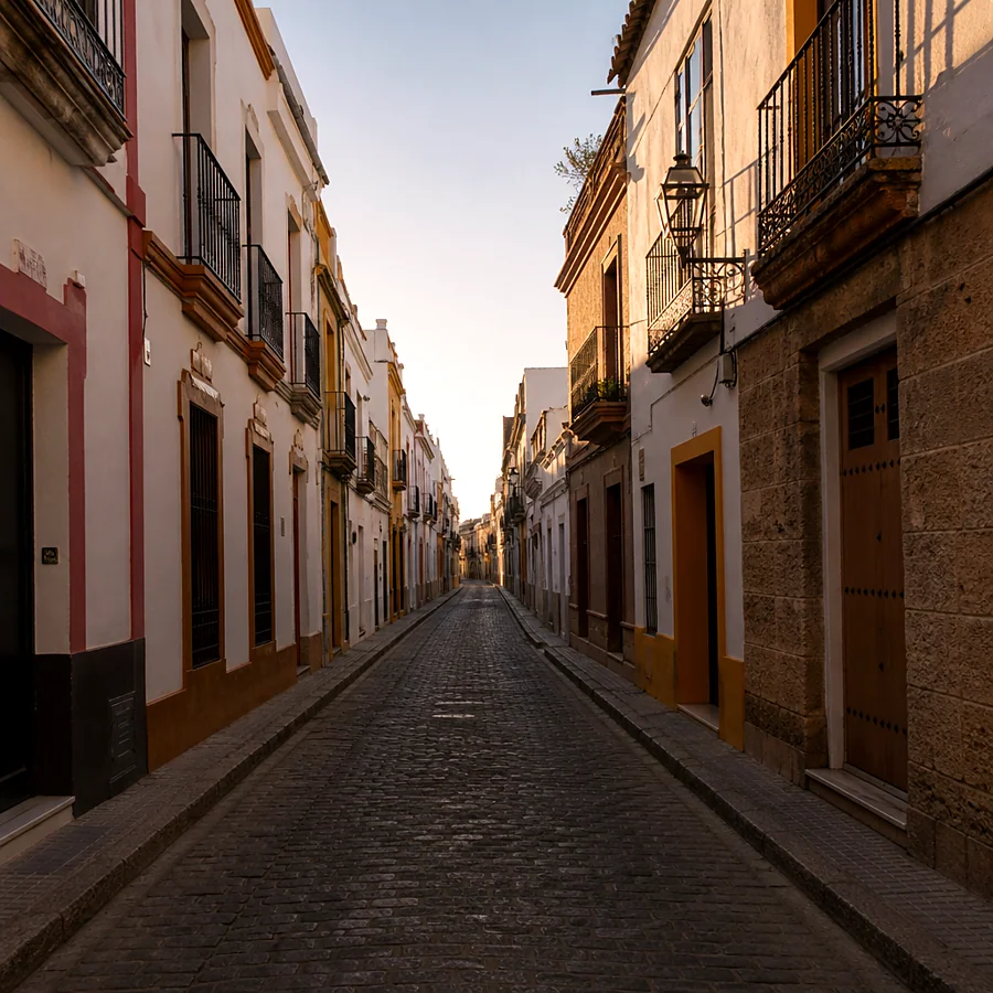 Recreación ilustrativa: Calle Santa María de Gracia, eje romano en la ruta a pie por Carmona