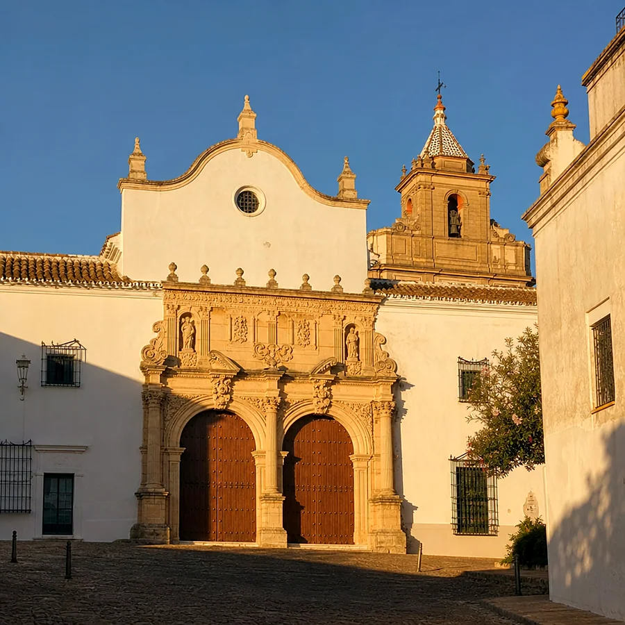 Recreación ilustrativa: Convento de las Descalzas en el casco histórico de Carmona