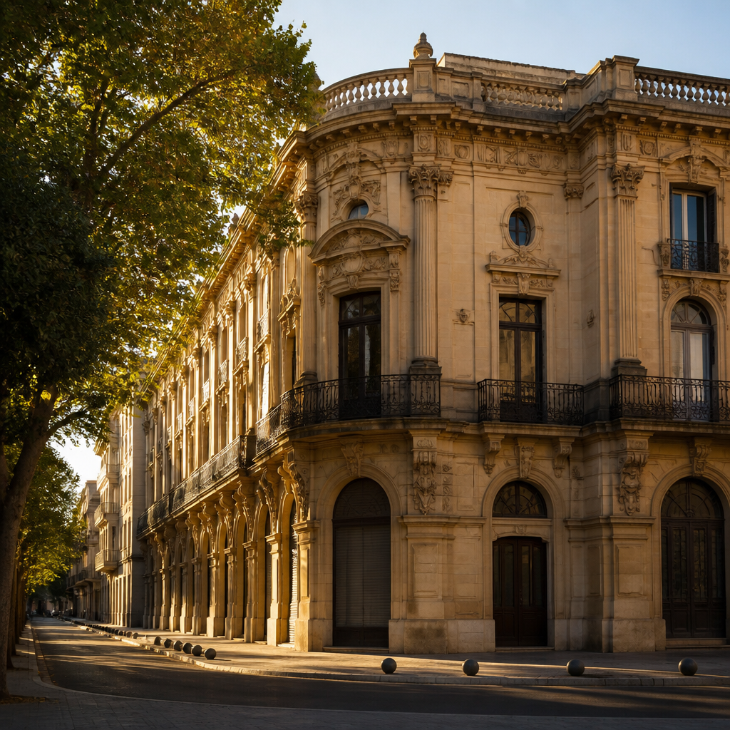 Fachada del Gran Teatro de Córdoba en el Bulevar del Gran Capitán