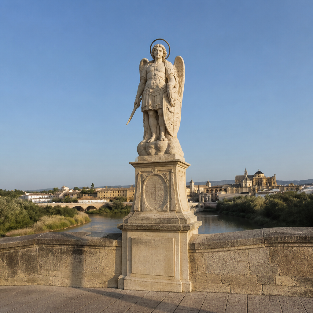 San Rafael en el Puente Romano, paseo por el Guadalquivir en Córdoba