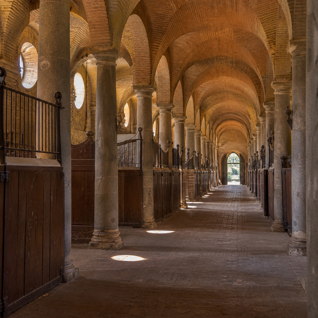Bóvedas de la cuadra principal de las Caballerizas Reales de Córdoba