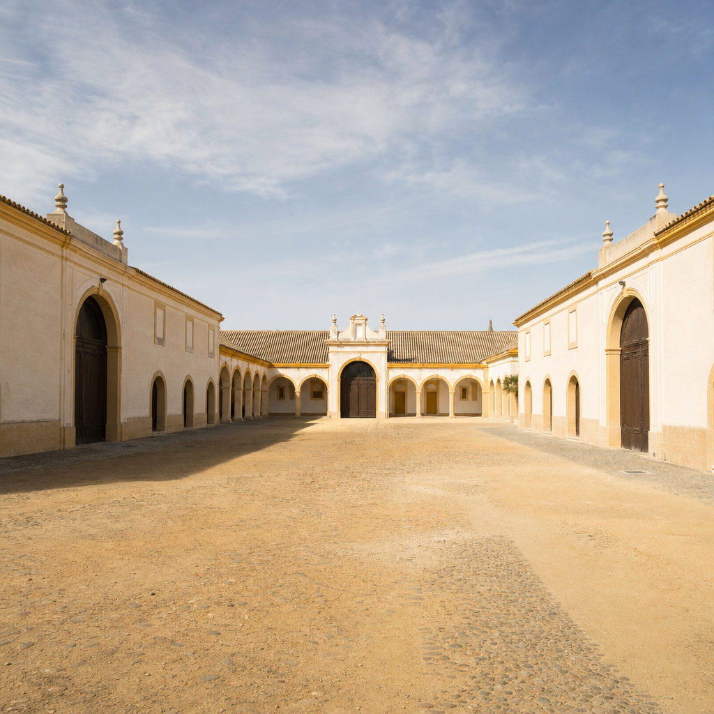 Patio de operaciones de las Caballerizas Reales de Córdoba, historia de la cría de caballos