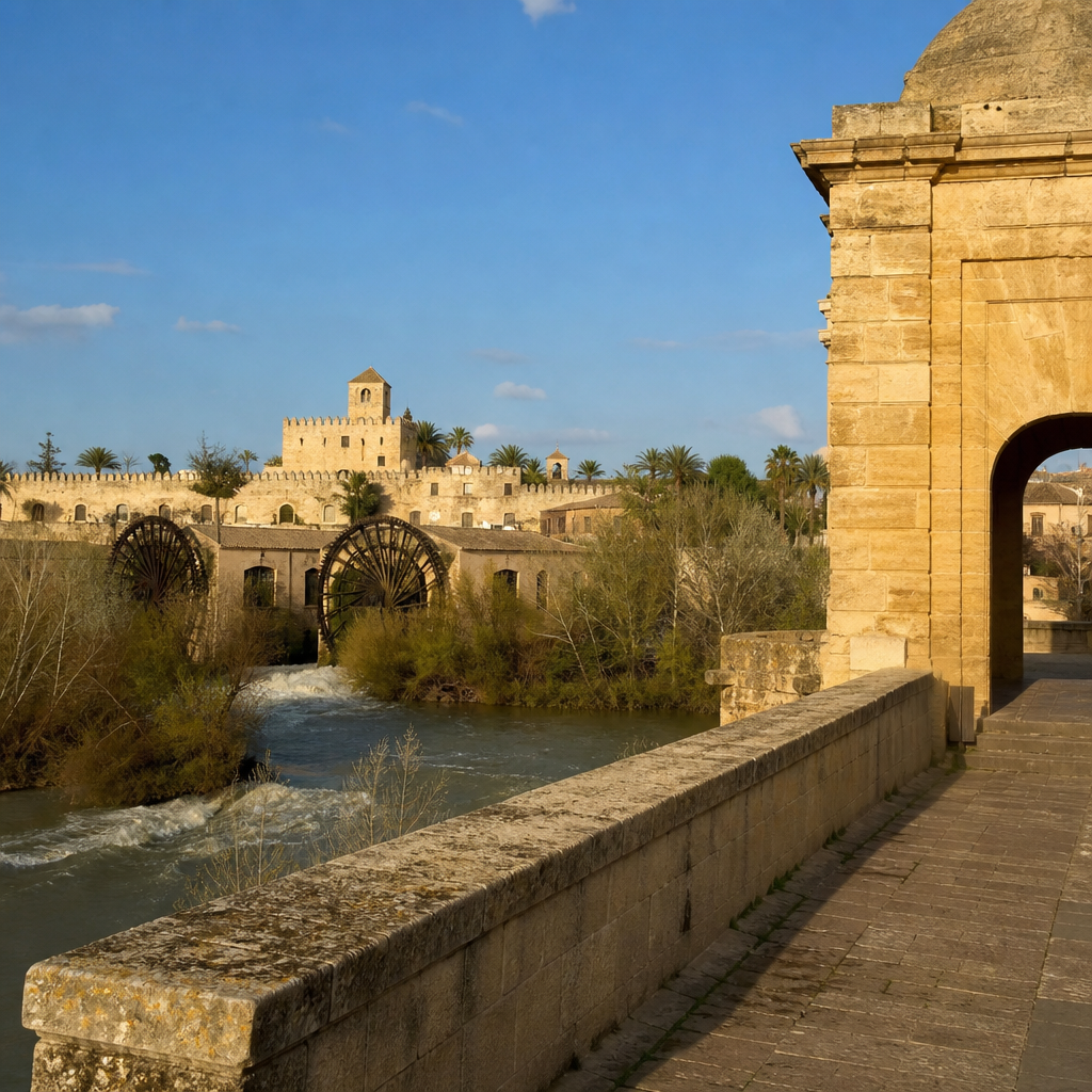 Puente Romano y Molino de la Albolafia, historia de la noria de Córdoba