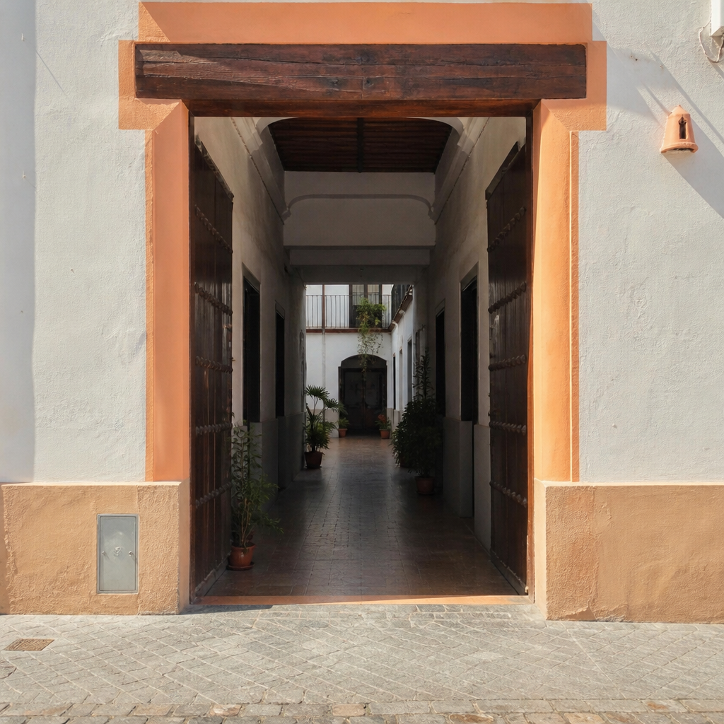Casa-patio comunitaria de Marroquíes con viviendas y talleres, patios de Córdoba historia