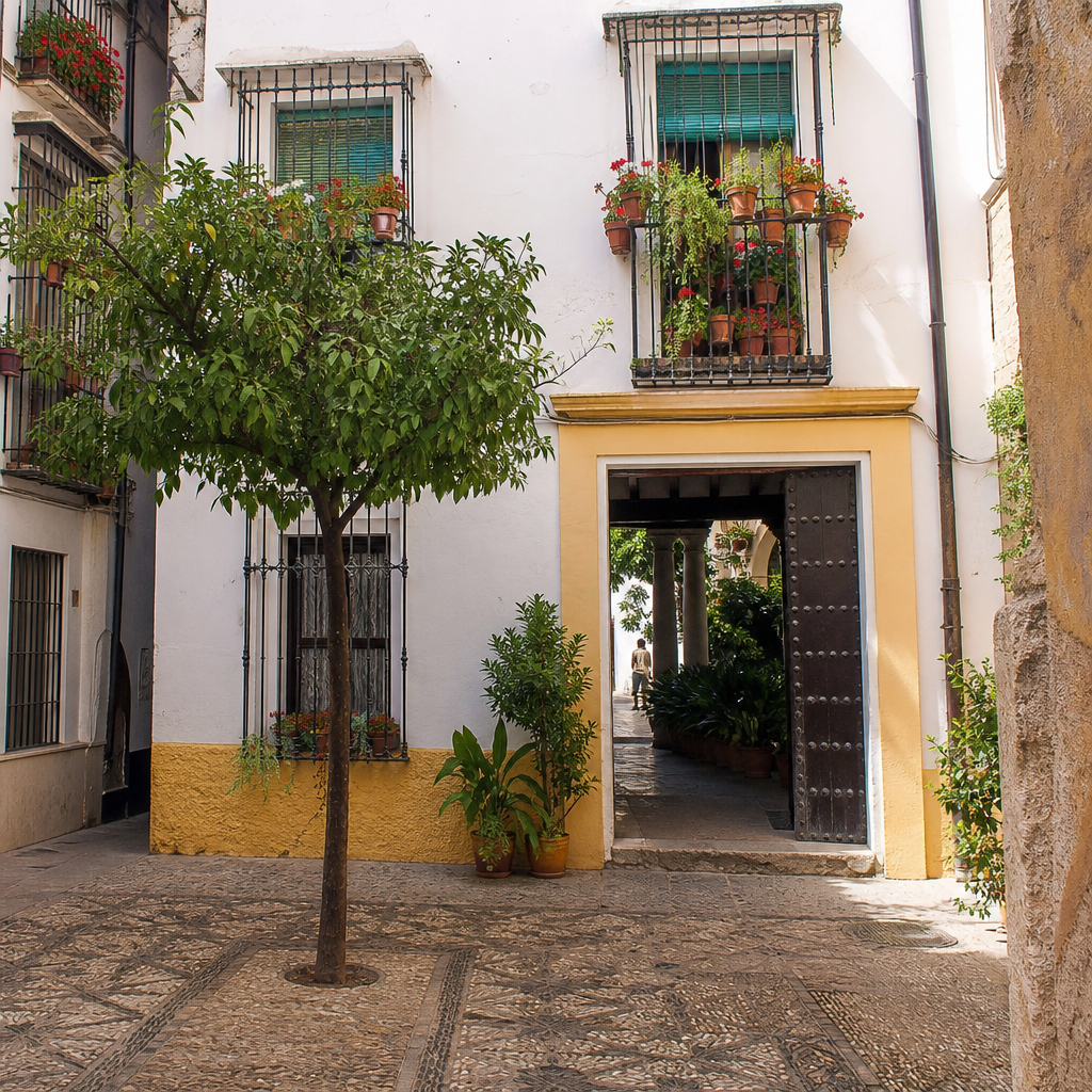Plaza del Potro en Córdoba, parada sobre el concurso de Cruces de Mayo