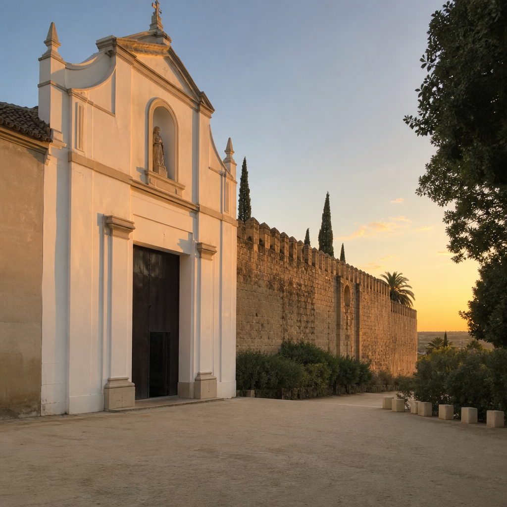 Ermita de Nuestra Señora de la Salud junto a la muralla de Puerta de Sevilla, origen de la feria de Córdoba