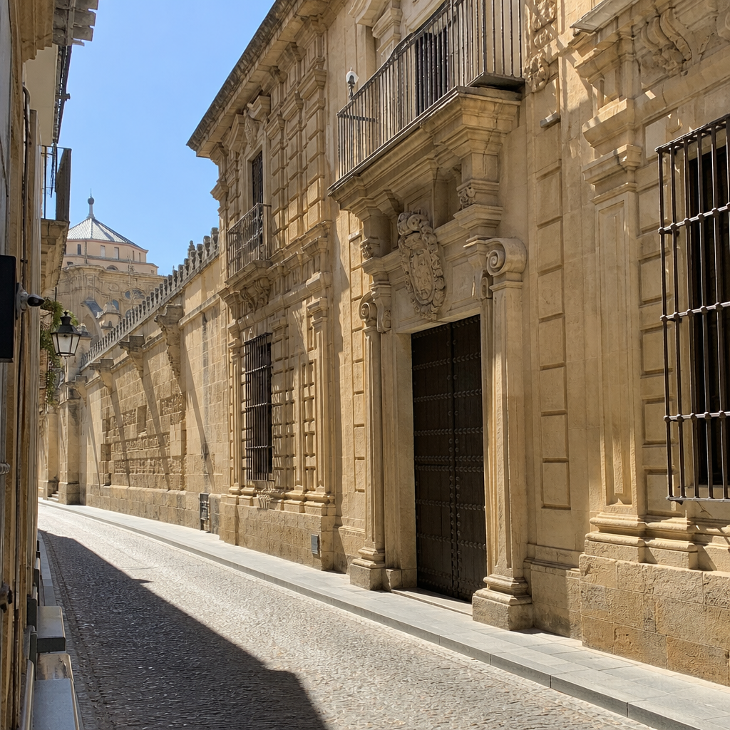 Fachada del Palacio Episcopal de Córdoba, junto al antiguo alcázar andalusí