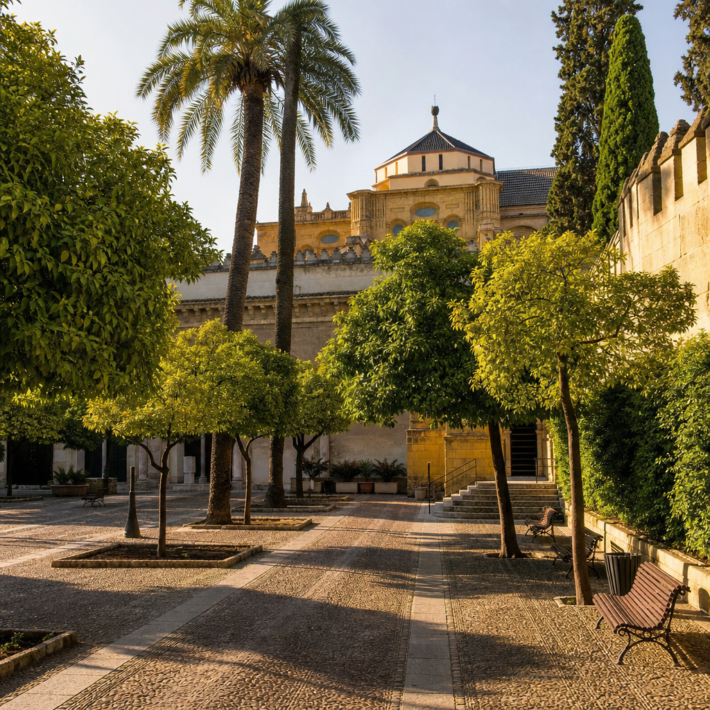 Plaza Campo de los Santos Mártires, donde se descubrieron los Baños Califales de Córdoba