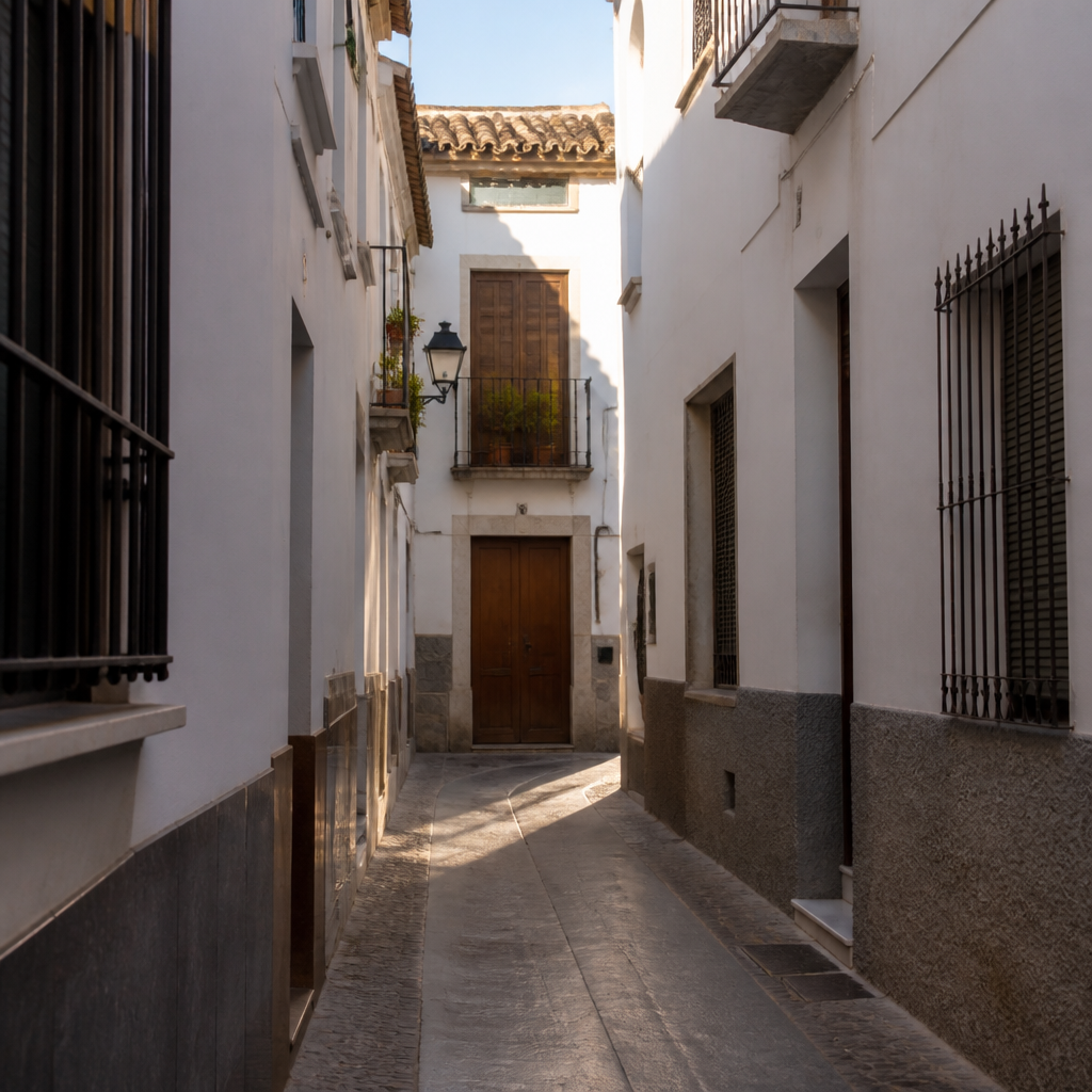 Calle Capitán Alonso de Vargas en Montilla, junto a la Casa Museo del Inca Garcilaso