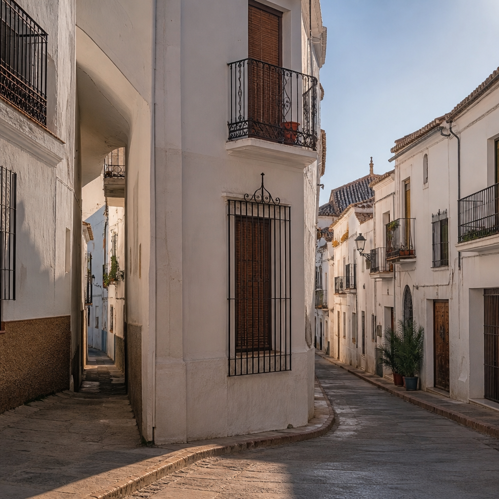 Calle Real del Barrio de la Villa de Priego, calles encaladas del casco antiguo