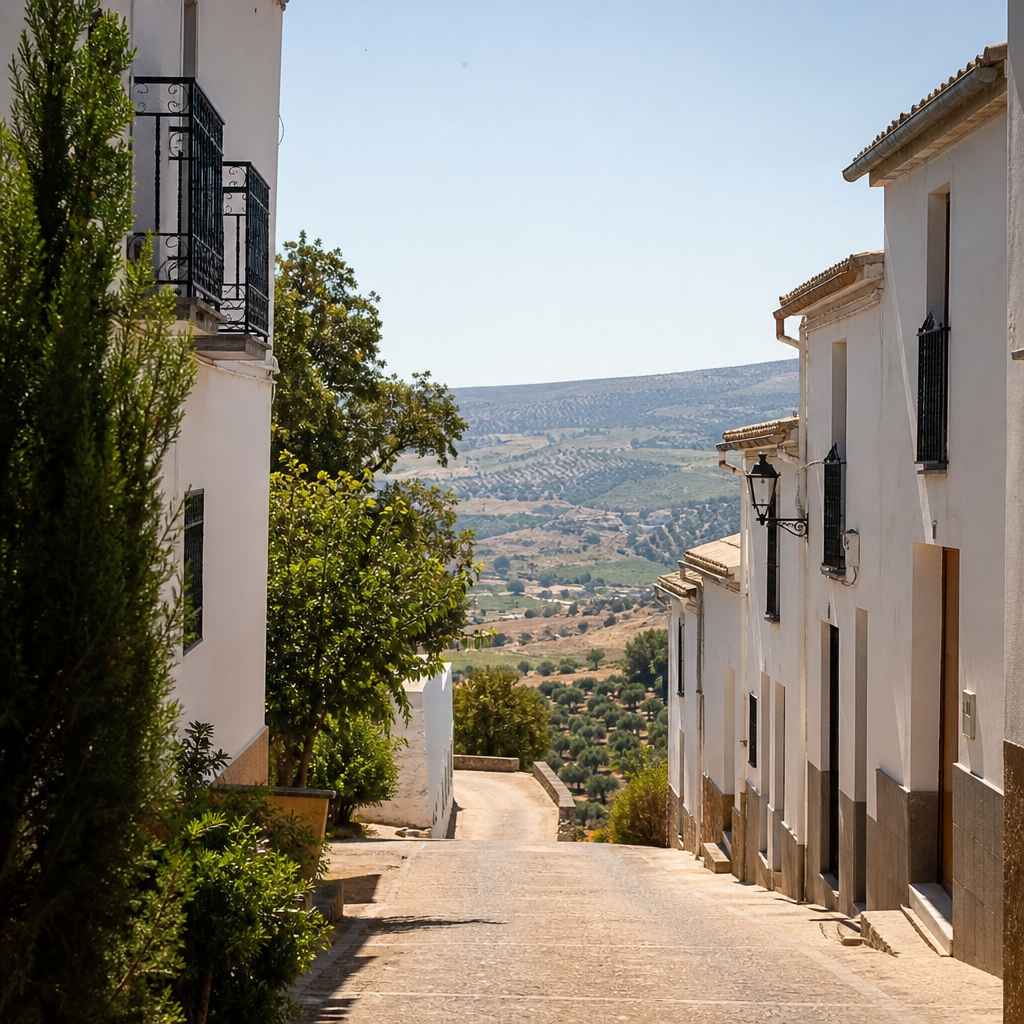 Calle Ribera de Priego de Córdoba, donde el cauce rodeaba la medina