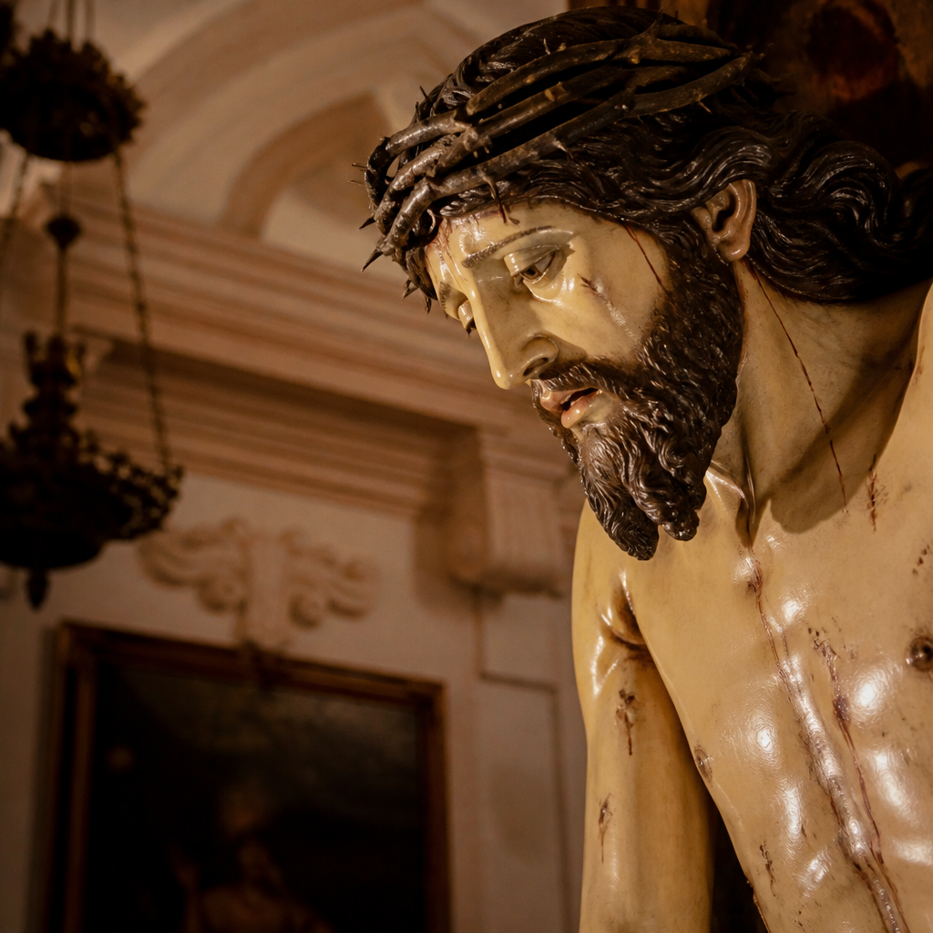Imagen de Nuestro Padre Jesús del Mayor Dolor en el Santuario de Nuestra Señora del Carmen de Rute