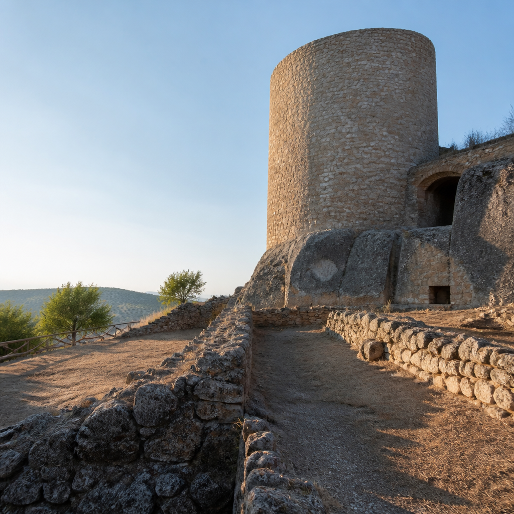 Castillejo nazarí junto a la Torre del Canuto en Rute