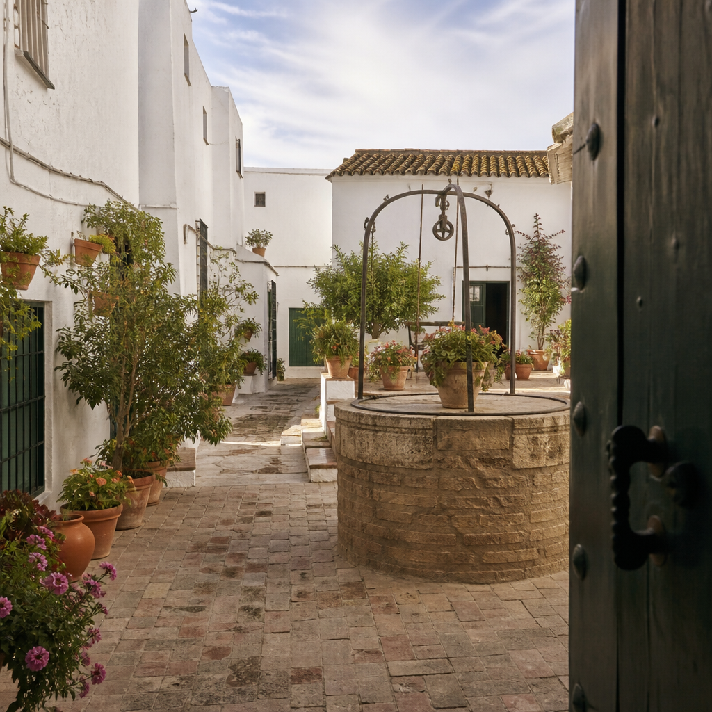 Patio y pozo de la casa-oratorio de San Juan de Ávila en Montilla