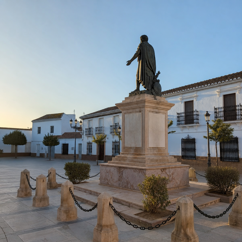 Plaza del Fuero con el Monumento a Carlos III en San Sebastián de los Ballesteros