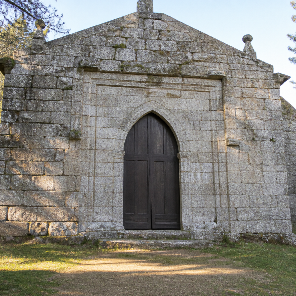 Portada de granito de la Ermita de la Virgen de las Cruces en Santa Eufemia
