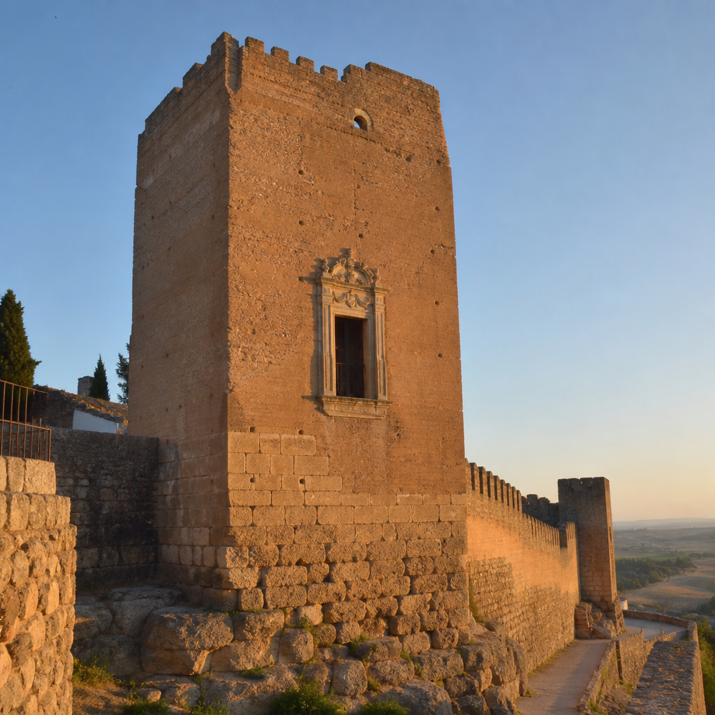 Ventana renacentista de la fachada sur del torreón del castillo de Santaella